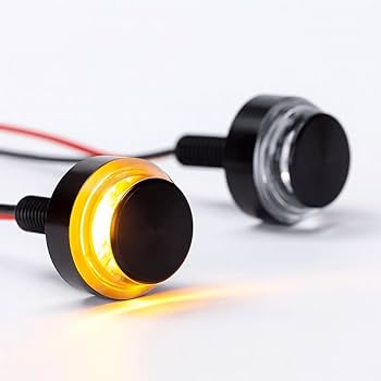 赤いハンドグリップ LEDインジケーター付き Amazon.co.jp: インジケーターライト バイク 計器電球 LED